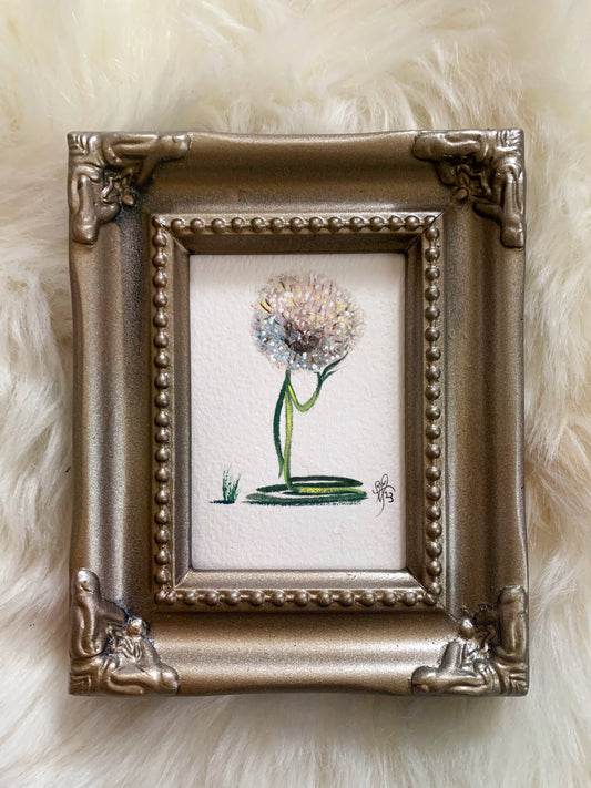 Wishful Thinking 5 gouache mini painting