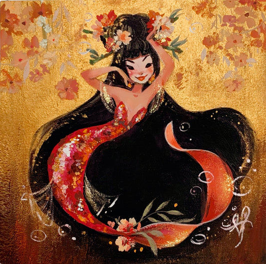 Hibiscus Mermaid fine art print
